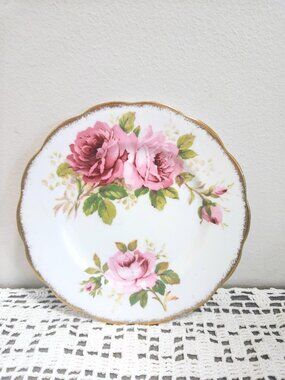 American Beauty Royal Albert Side Plate 6.25 inch Scallop Edge